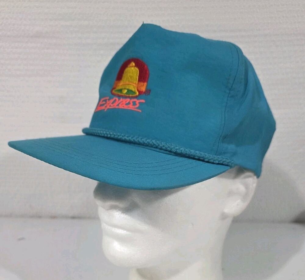 Vintage Taco Bell Express Hat Snapback Teal Cap 90s